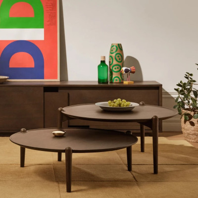Stolik kawowy Aria 90 cm ciemny dąb Design House Stockholm