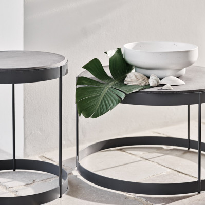 Stolik ogrodowy Drum 60 cm ciemnoszary Bolia