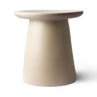 Stolik okazjonalny Earthenware 40 cm kremowy HKliving