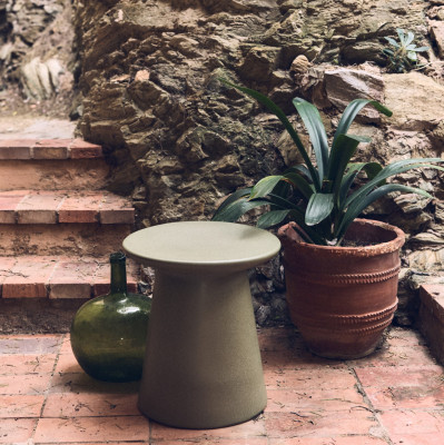 Stolik okazjonalny Earthenware 40 cm zielony HKliving