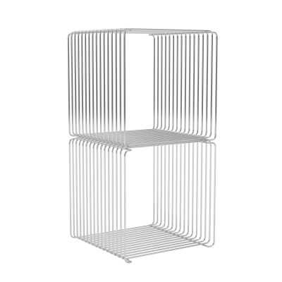 System modułowy Panton Wire 2 moduły 34,8 × 34,8 × 34,8 cm chromowany Montana