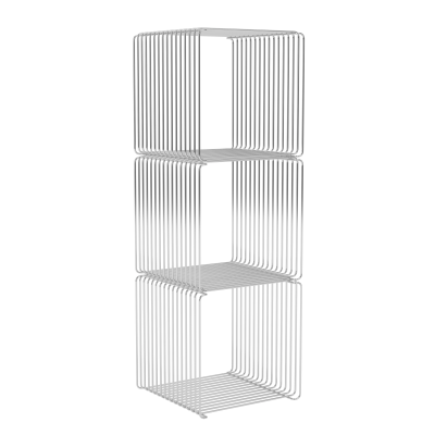 System modułowy Panton Wire 3 moduły 34,8 × 34,8 × 34,8 cm chromowany Montana