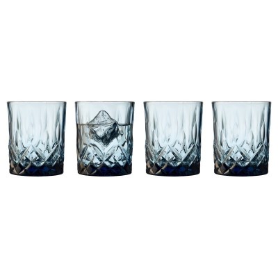 Szklanki do whisky Sorrento 4 szt. niebieskie Lyngby Glas