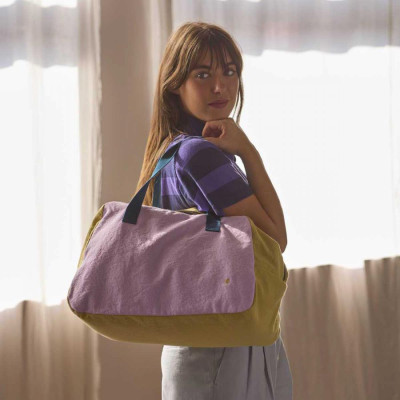Iona Lilas Wochenendtasche aus Bio-Baumwolle