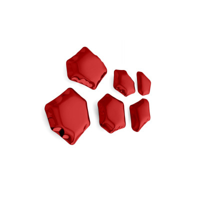 Wieszaki Kamyki True red 6 szt. ZIETA
