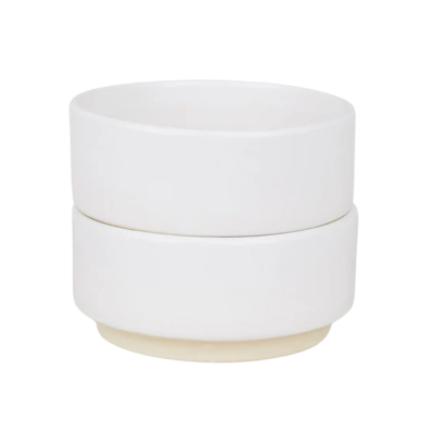 Set of 2 white Otto bowls by Frama