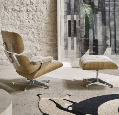 Fotel Eames Lounge chair Nubia Salt&Pepper Vitra