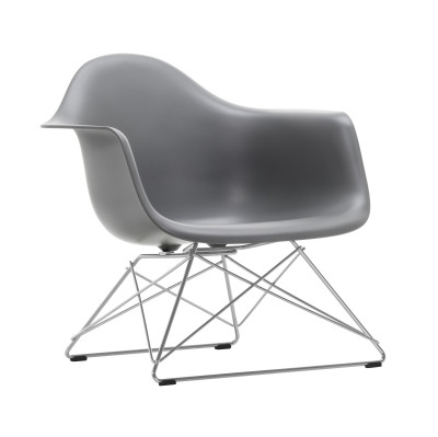 Fotel Eames Plastic Armchair LAR szary - chromowana podstawa Vitra