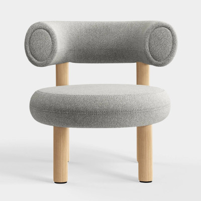 Fotel Fat Natural Wood - Natural Boucle Tom Dixon