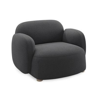 Fotel Gem z podłokietnikiem Brusvik Dark Grey Northern