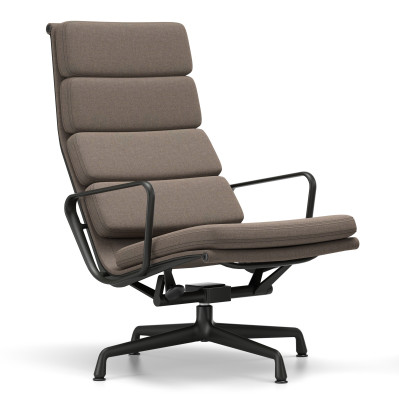 Fotel Soft Pad Chair EA 222 tkanina Cosy 2 Nutmeg - podstawa czarna Vitra