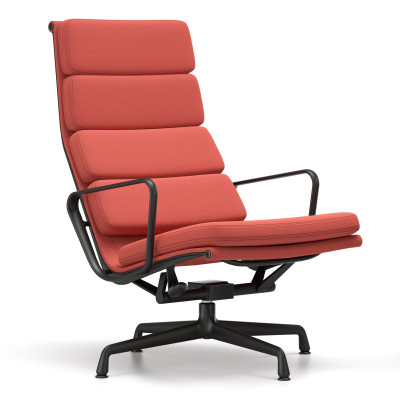 Fotel Soft Pad Chair EA 222 Tkanina Track Brick-Red - podstawa czarna Vitra