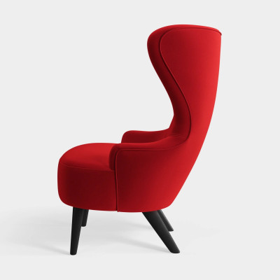 Fotel Wingback Micro kvadrat hero 2 orange-red Tom Dixon