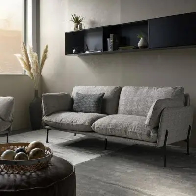 Sofa Aldon 224 Cm Niebieska