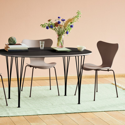 Krzesło Series 7 Fornir Lakierowany Gliniany Brąz Fritz Hansen