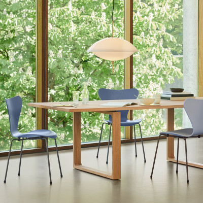 Krzesło Series 7 Fornir Lakierowany Pomarańczowy Fritz Hansen