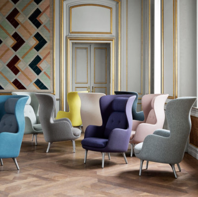 Fotel RO JH2 tkanina Fame White Fritz Hansen