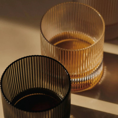Szklanka Ripple 250 ml oszroniona 2 szt Ferm Living