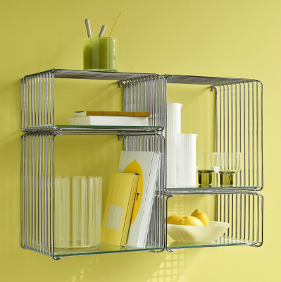 System modułowy Panton Wire 2 moduły 70 × 34,8 × 34,8 cm czarny Montana
