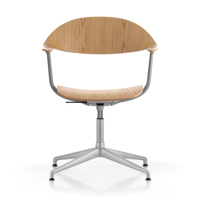 Krzesło biurowe Mynt Plywood - aluminiowe Vitra