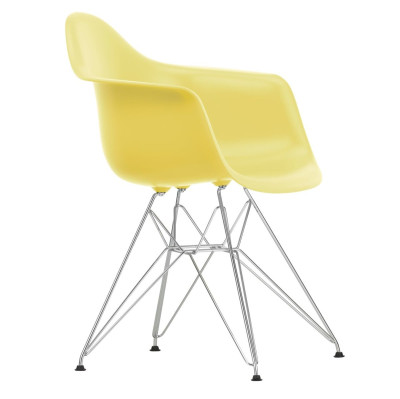 Krzesło Eames Plastic Chairs RE DAR żółte - chromowana podstawa Vitra