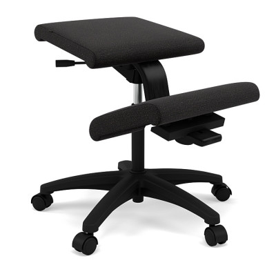 Krzesło ergonomiczne na kółkach Wing czarne, Re-wool 198 Varier
