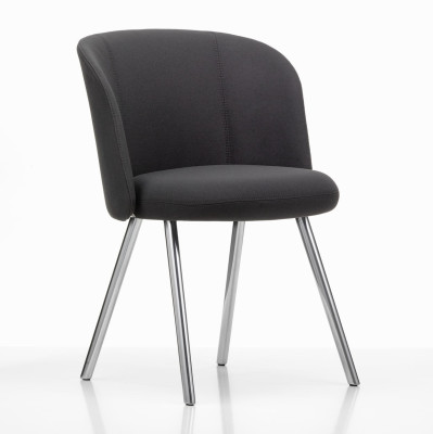 Krzesło Mikado side chair aluminium polerowane - Plano Dark Grey Vitra
