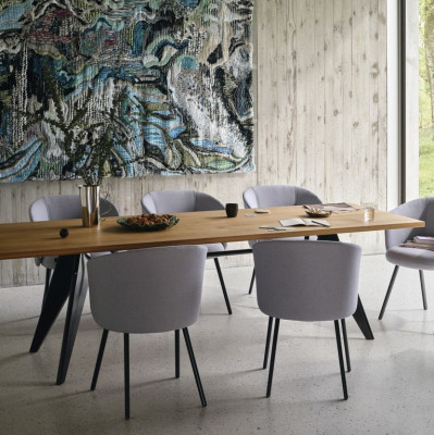 Krzesło Mikado side chair naturalny dąb - Plano Dark Grey Vitra