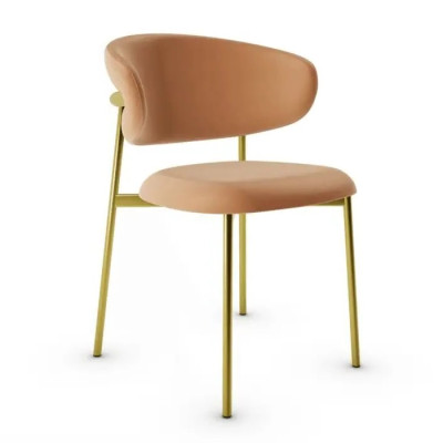 Krzesło Oleandro mosiężna podstawa cognac Calligaris