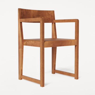 Krzesło Chair 01 z podłokietnikami brązowe Frama