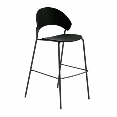 Krzesło barowe Dosina 65 cm czarny dąb Please Wait to be Seated