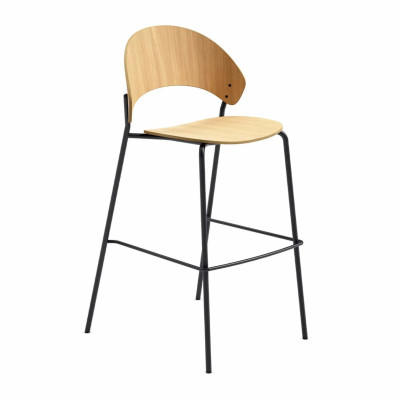 Krzesło barowe Dosina 65 cm naturalny dąb Please Wait to be Seated