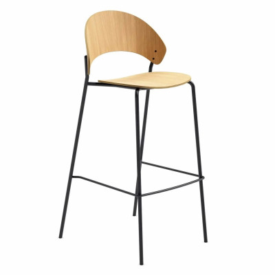 Krzesło barowe Dosina 75 cm naturalny dąb Please Wait to be Seated