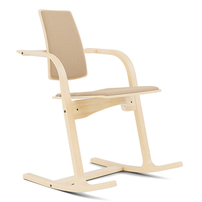 Krzesło ergonomiczne Actulum beżowe, naturalne drewno Varier
