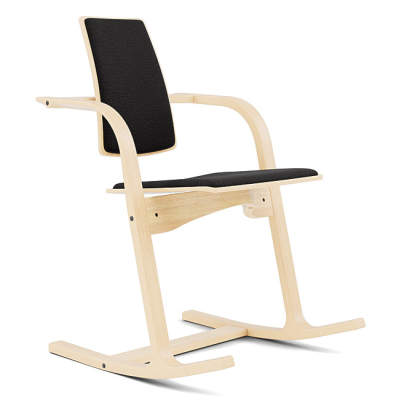 Krzesło ergonomiczne Actulum czarne, naturalne drewno Varier