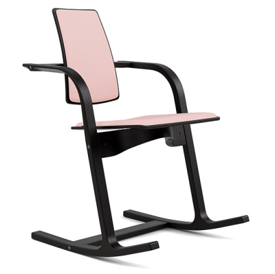 Krzesło ergonomiczne Actulum różowe, czarne drewno Varier
