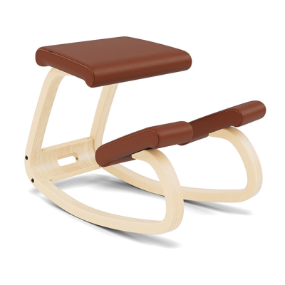 Krzesło ergonomiczne Variable Cognac Noir 31322, naturalne drewno Varier