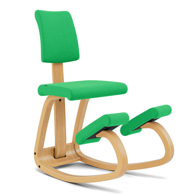 Krzesło ergonomiczne Variable Plus zielone, jasnobrązowe drewno Varier