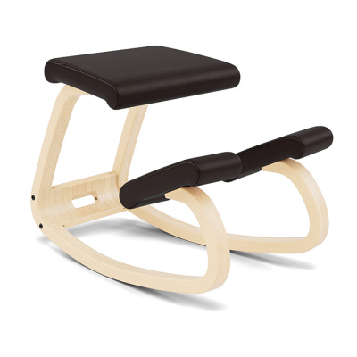 Krzesło ergonomiczne Variable brązowe Noir 31328, naturalne drewno Varier