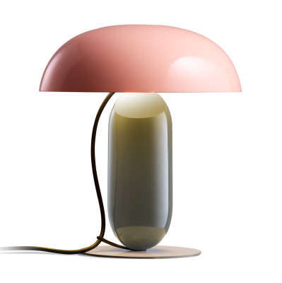 Lampa stołowa Gambosa M różowo-szara Marset