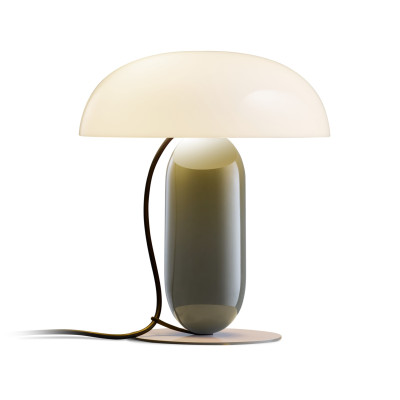 Lampa stołowa Gambosa S biało-szara Marset