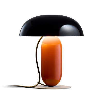 Lampa stołowa Gambosa S czarno-pomarańczowa Marset