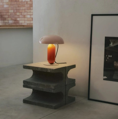Lampa stołowa Gambosa M różowo-pomarańczowa Marset