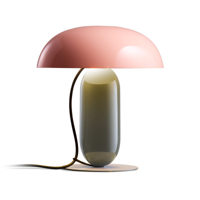 Lampa stołowa Gambosa S różowo-szara Marset
