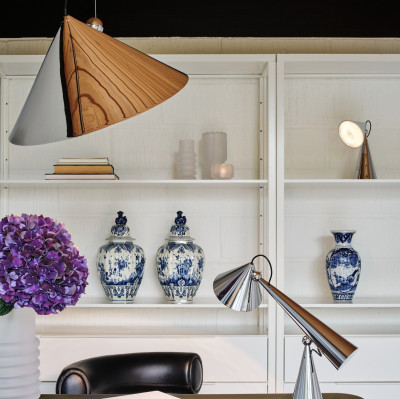 Lampa wisząca Pose 43 cm srebrna Tom Dixon