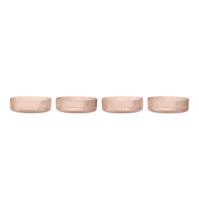 Miseczka Ripple 4 szt. różowa Ferm Living