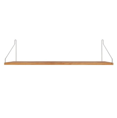 Półka Single 80 cm naturalny dąb - stalowe wsporniki Frama