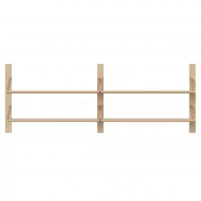 Półka Strap Living 06 dąb bielony - skóra cognac Bolia
