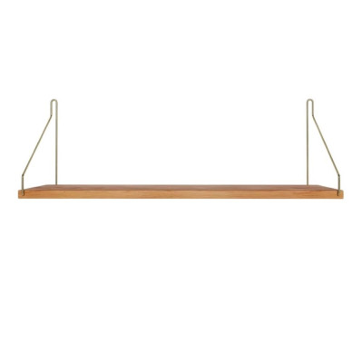 Einzelregal 60 cm, Eiche natur – Frama-Messinghalterungen