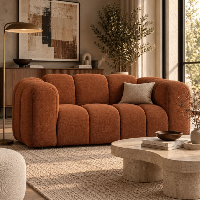 Sofa 2-osobowa Lupine ceglasty szenil Micadoni